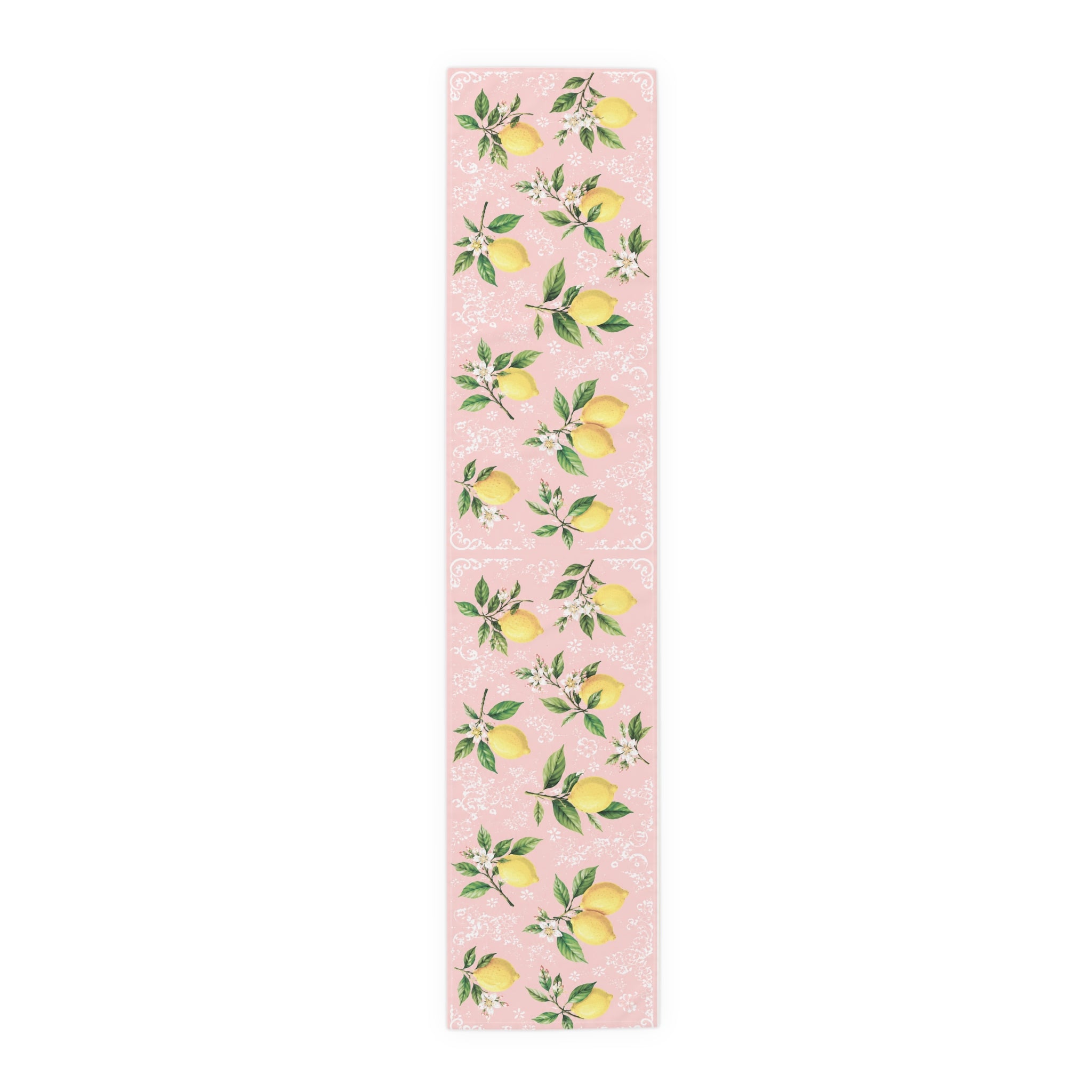 Little Italy Amalfi Pink with Lemon 3 Table Runner – Mediterranean Dining Decor