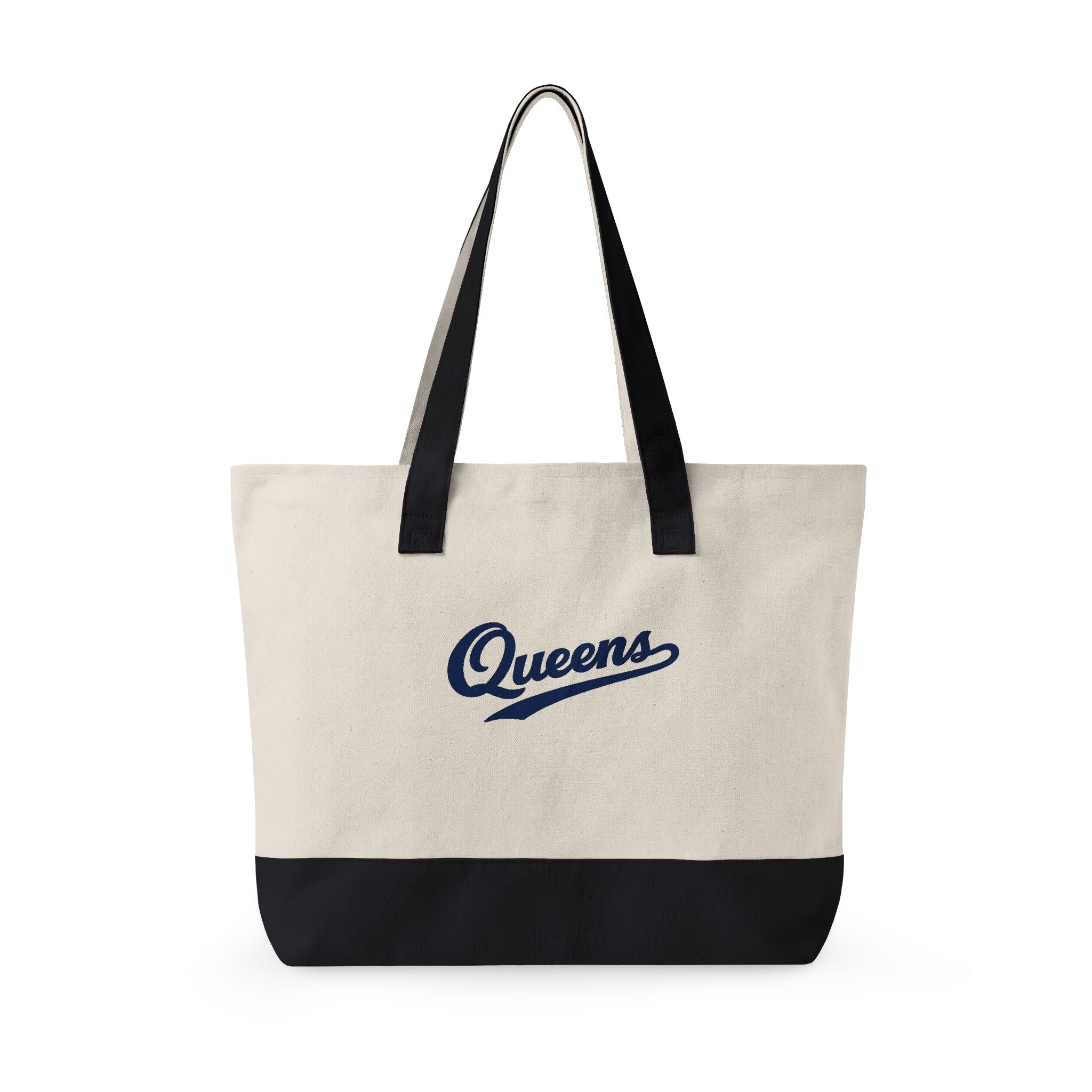 Queens Canvas Tote — Zippered Market Bag