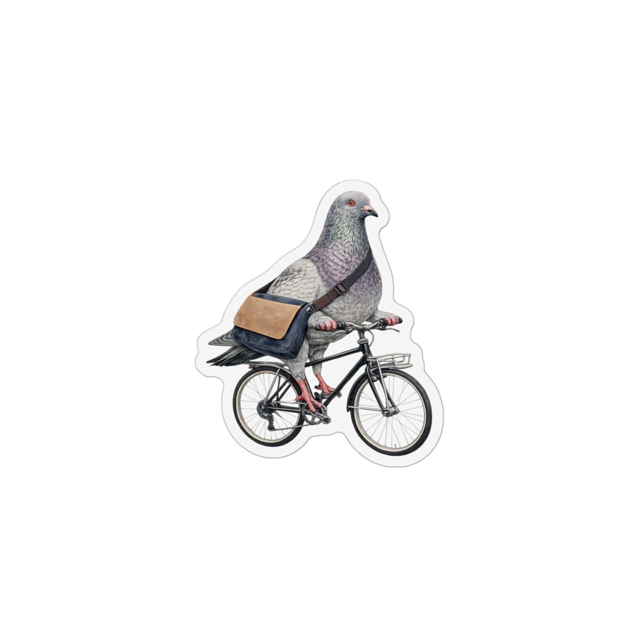 Midtown NYC Pigeon Magnet | Cyclist Bike Messenger Bird Lover Fridge Magnet