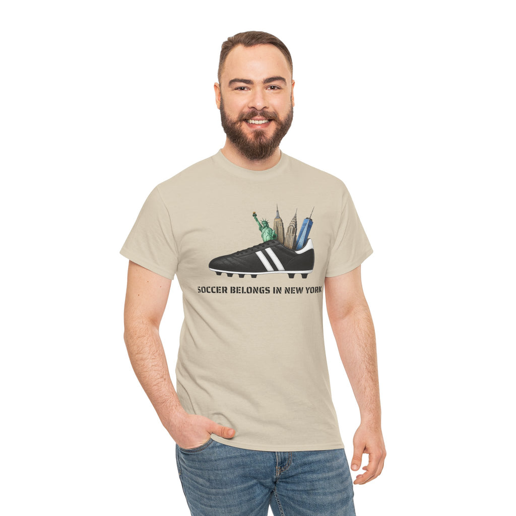 Soccer Belongs in New York T-Shirt | Soccer in NYC Tee