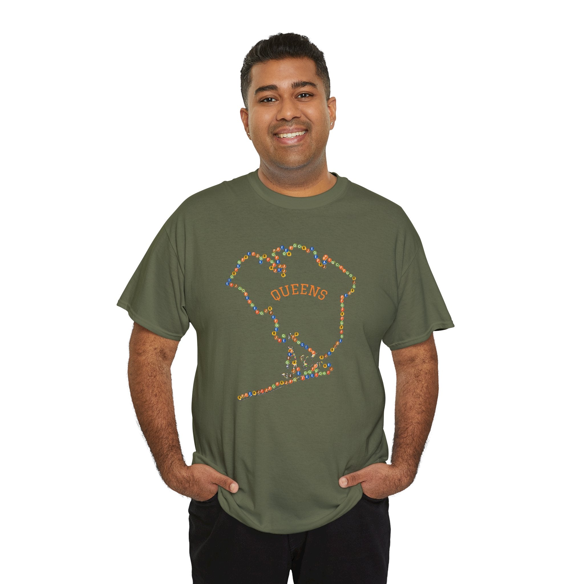 Queens Map Subway Signs T-Shirt | NYC Subway Tee