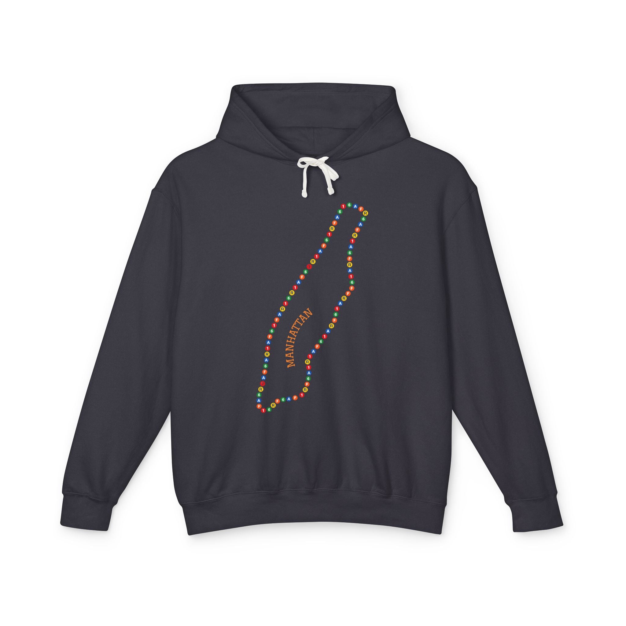 Manhattan Map Subway  Hoodie | New York Borough Outline Hooded Sweatshirt