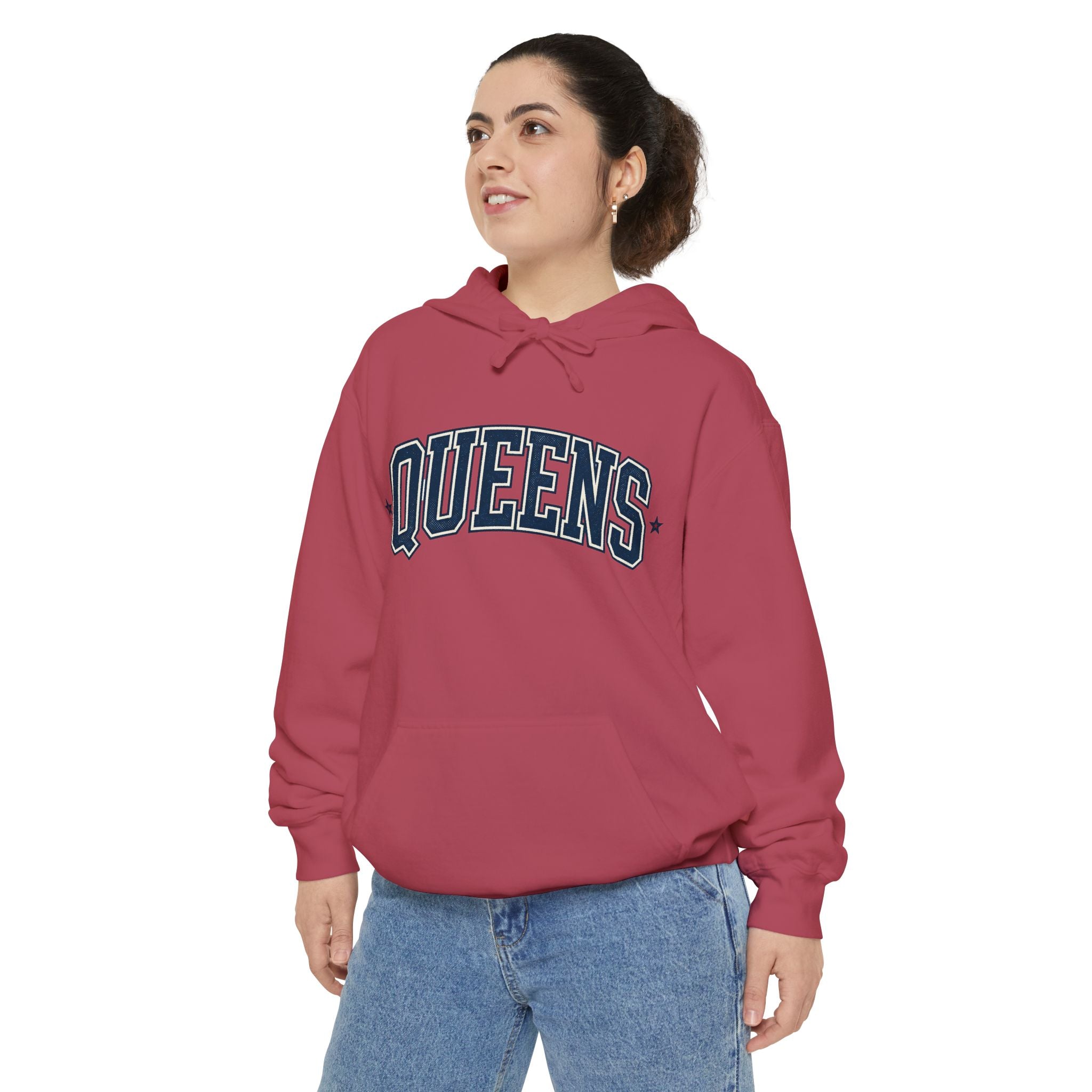Sudadera con capucha Queens — Suéter con capucha teñido en prenda