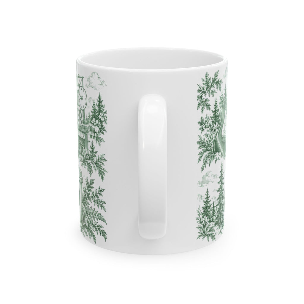 Seattle Green Toile de Jouy Ceramic Mug (11oz)