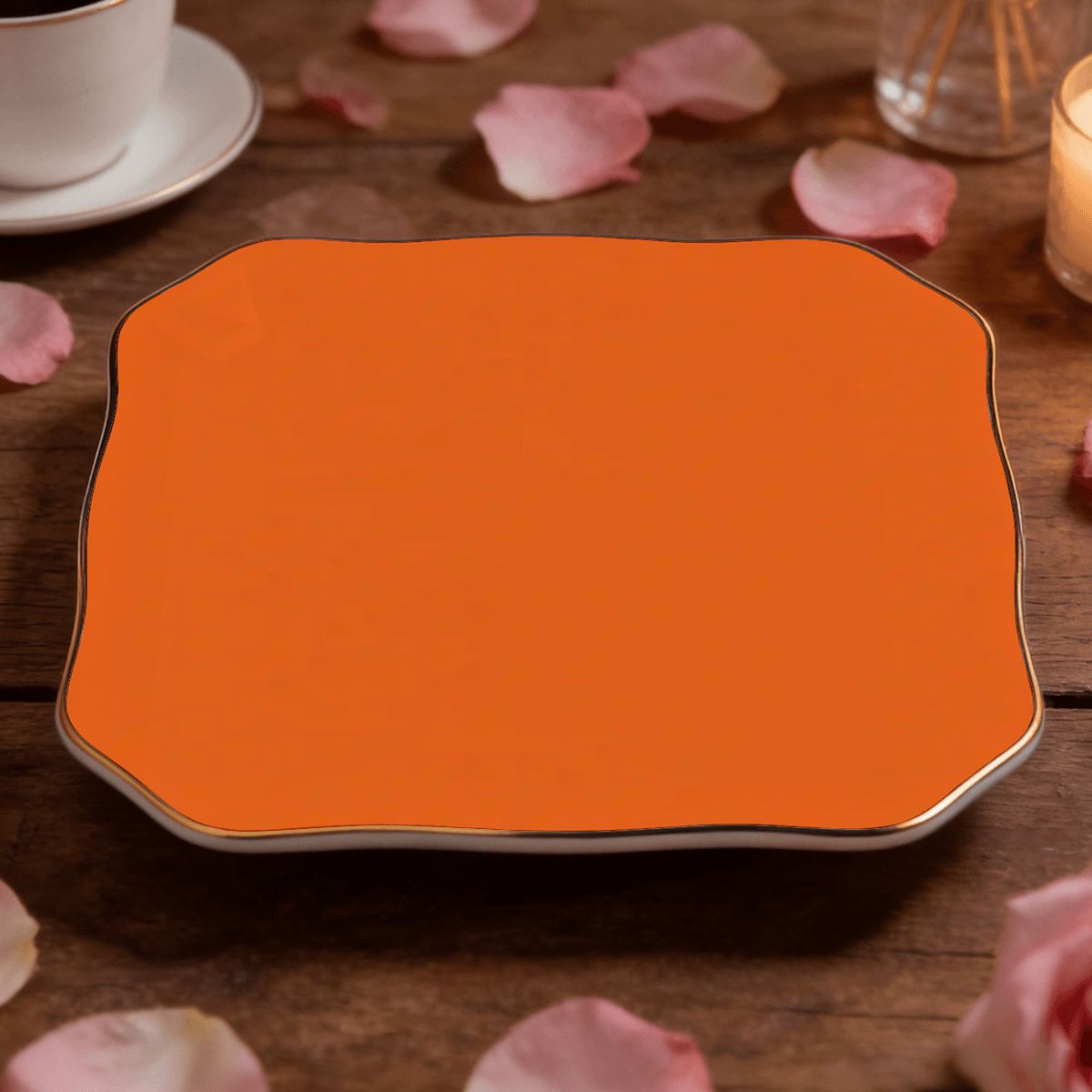 Orange Jewelry and Trinket Tray