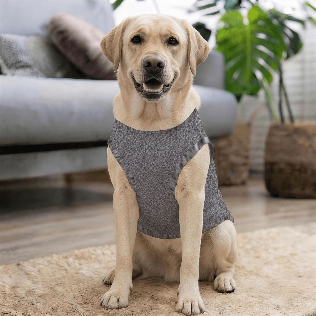 Financial District Gray Polyester Large Dog Vest   FiDi Finance Bro Dog