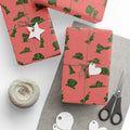 NYC Landmarks on Pink Gift Wrap Paper | New York Statue of Liberty Oculus Vessel Brooklyn Bridge Guggenheim Wrapping Paper Roll