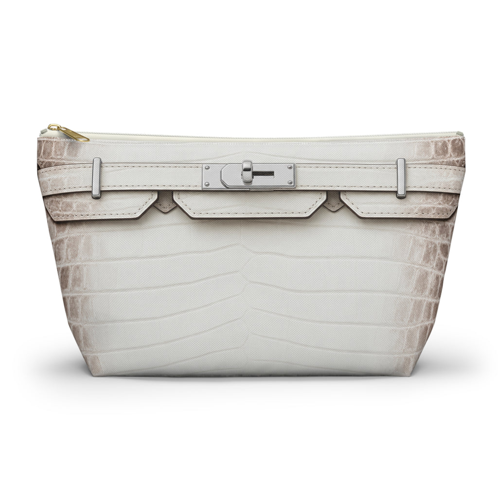 Canal Street Large White Makeup Bag —  T-Bottom Travel Bag