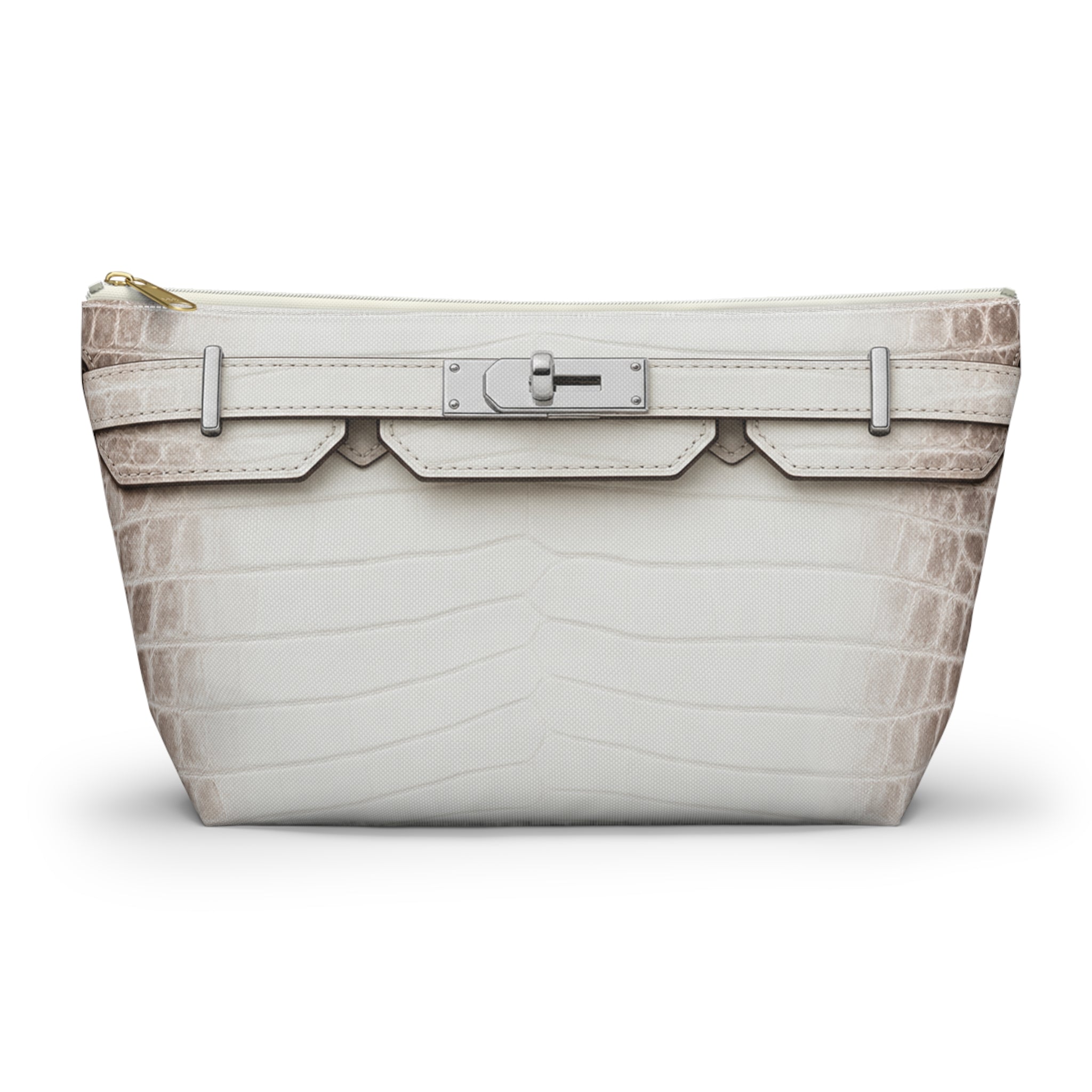 Canal Street Large White Makeup Bag —  T-Bottom Travel Bag