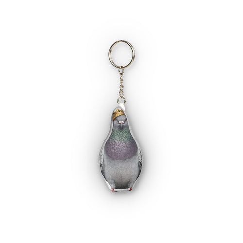 Bed-Stuy NYC Pigeon Mini Plush Keychain | Bird Lovers Plushie Bag Charm