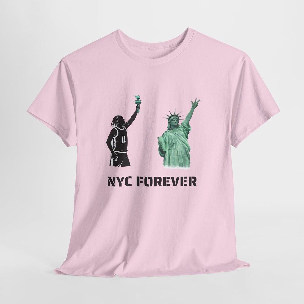 New York Forever Basketball Tee | Jalen Brunson Statue of Liberty T-Shirt