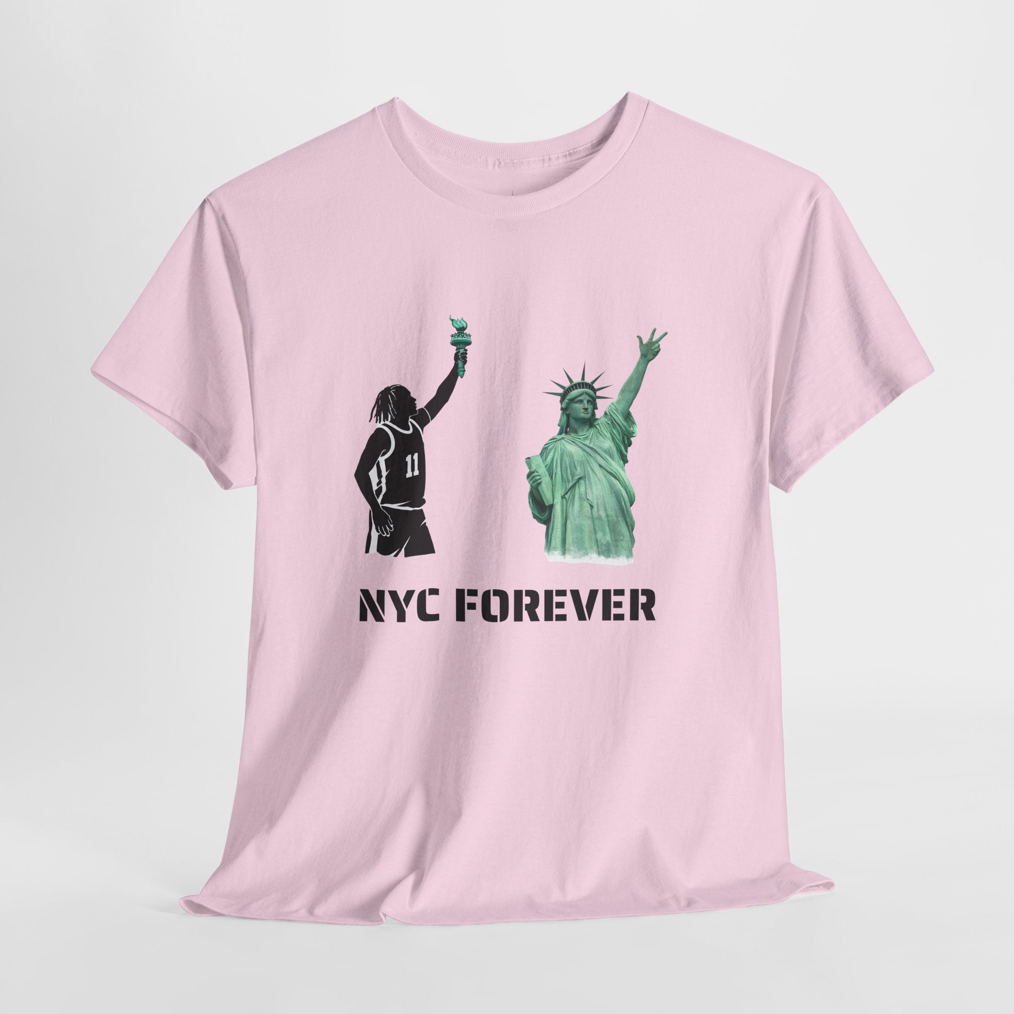 New York Forever Basketball Tee | Jalen Brunson Statue of Liberty T-Shirt