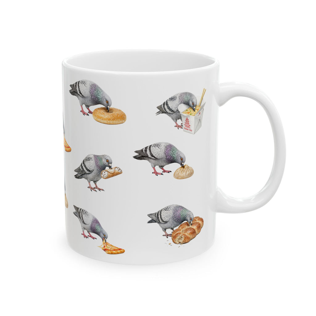 NYC Pigeon New York Food Influencer Ceramic Mug — NYC Foodie Coffee Mug 11oz