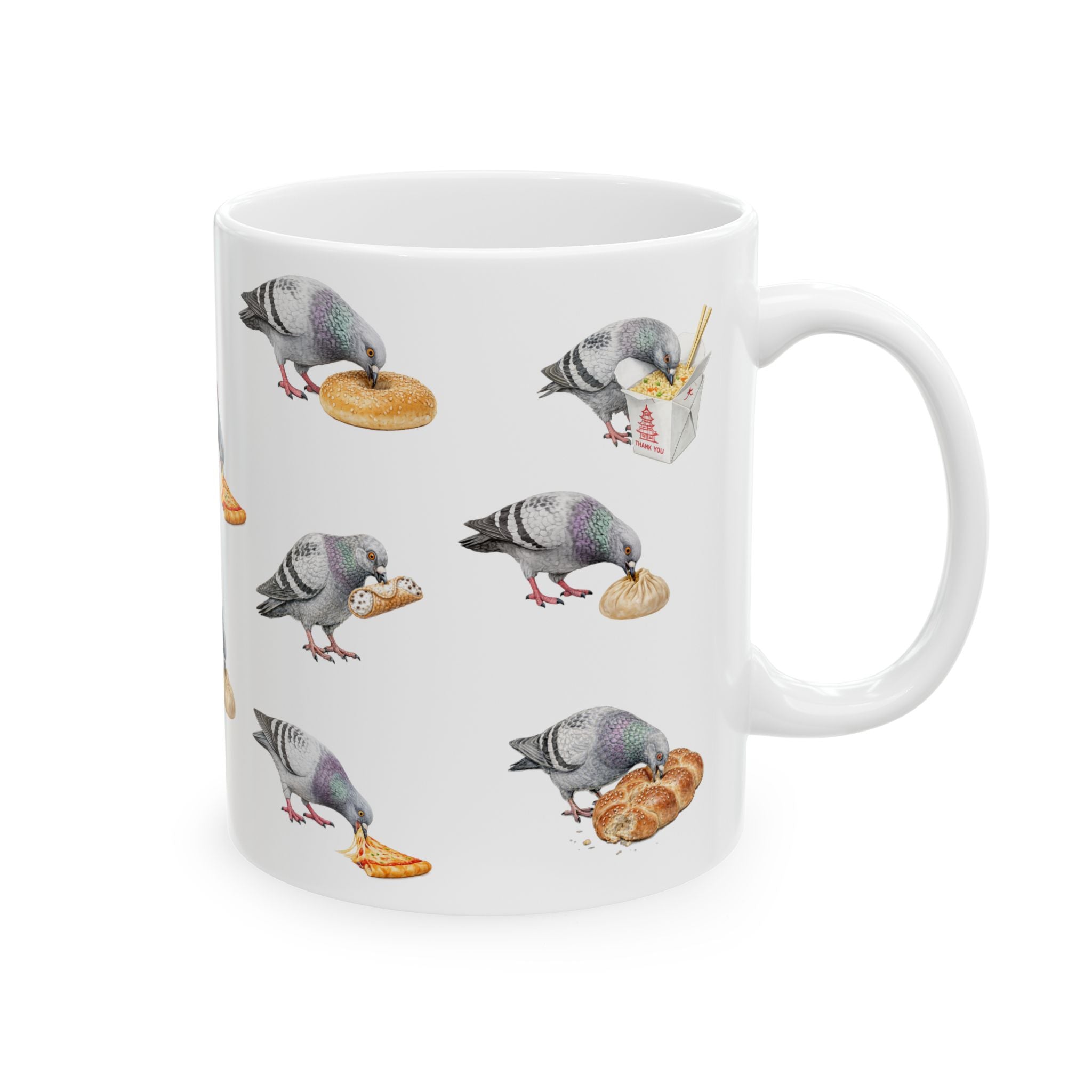 NYC Pigeon New York Food Influencer Ceramic Mug — NYC Foodie Coffee Mug 11oz