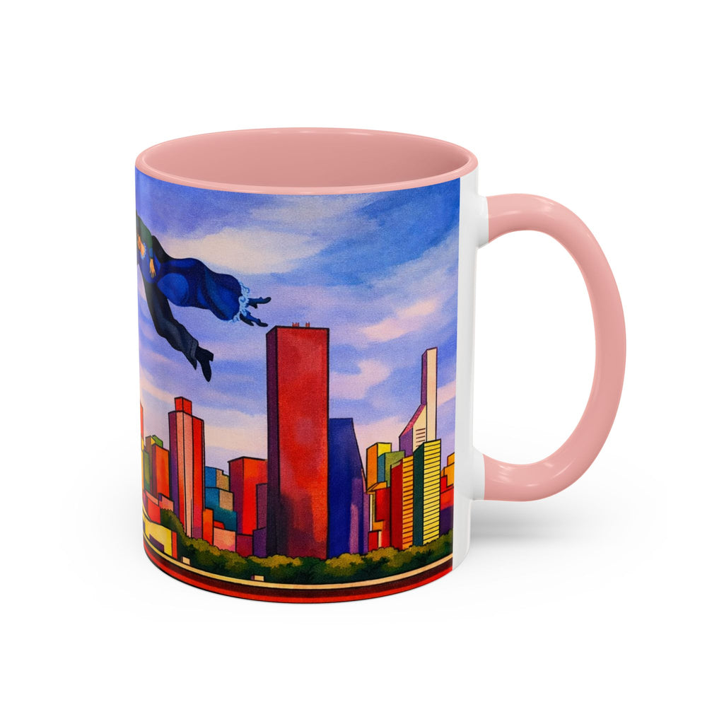 Over The Town  Marc Chagall-inspired Fan Art Manhattan Skyline NYC Accent Coffee Mug