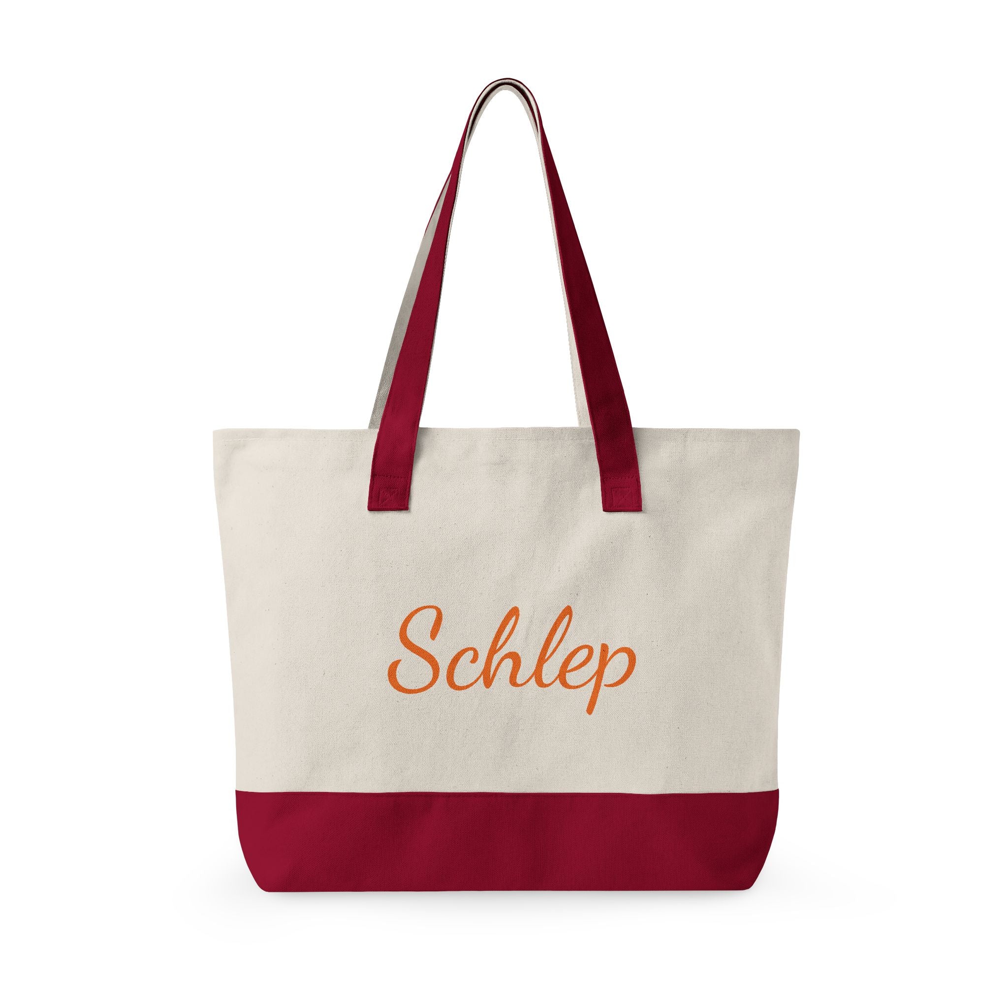 Schlep Zippered Canvas Tote Bag | Grocery Schlepping Subway Tote