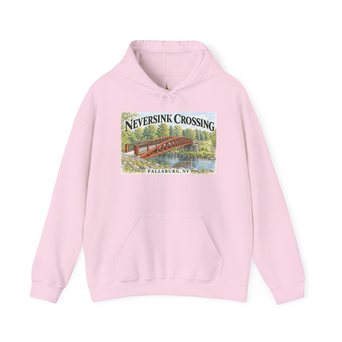 Neversink Crossing Fallsburg Catskills Upstate New York Pullover Hoodie
