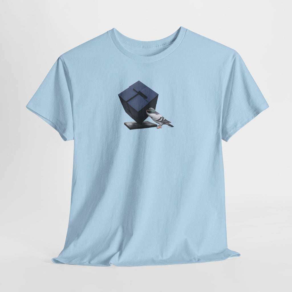 Customizable Astor Place NYC Pigeon T-Shirt | Alamo Black Cube Tee