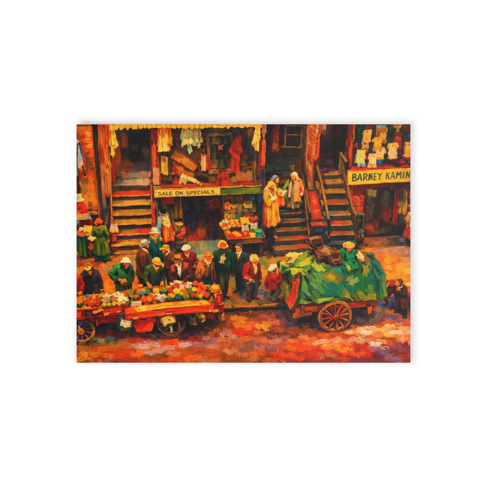 Colorized Historic Lower East Side 2 NYC Postcard | One-Sided Art Postcard