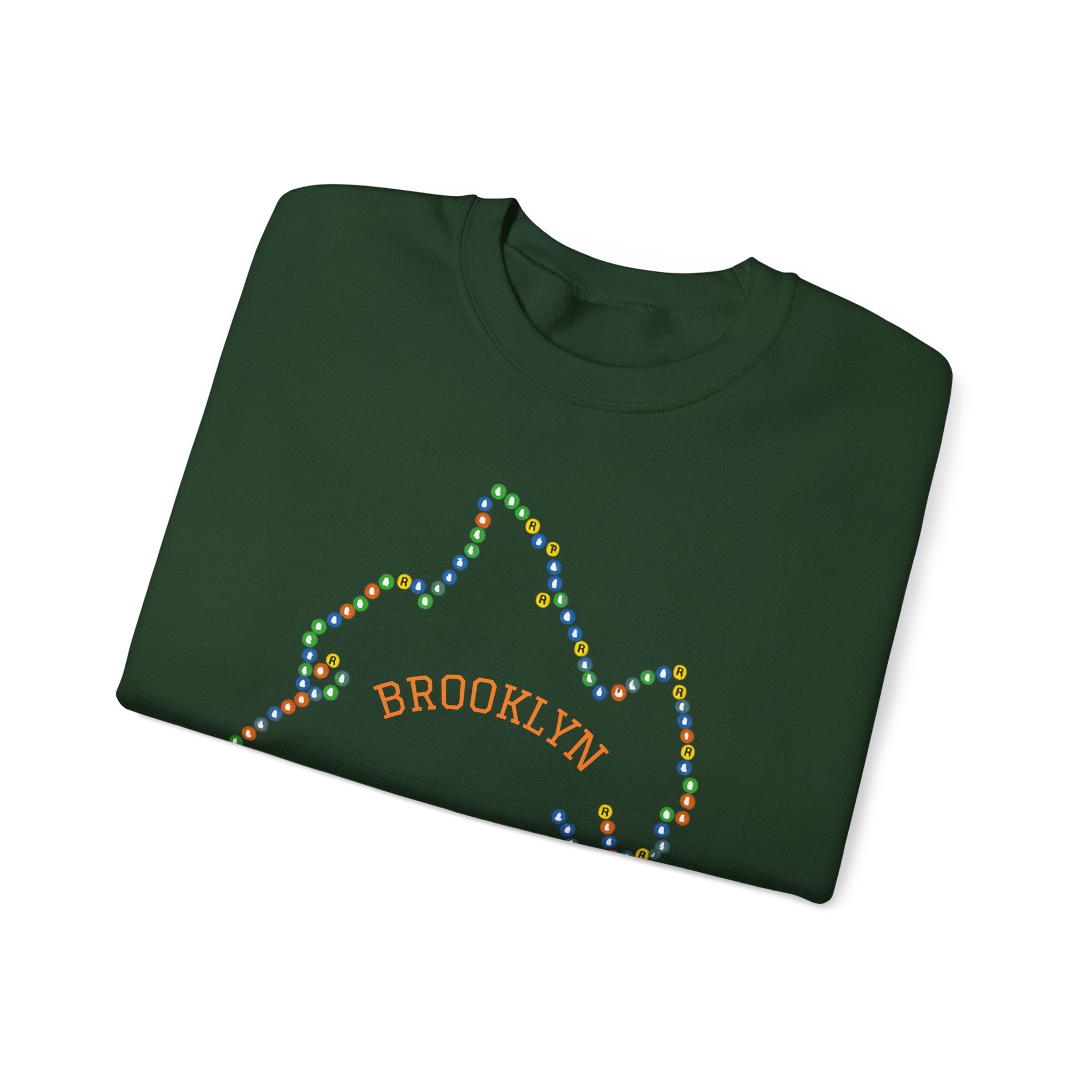 Brooklyn Map Subway Signs Sweatshirt | NYC Crewneck Sweater