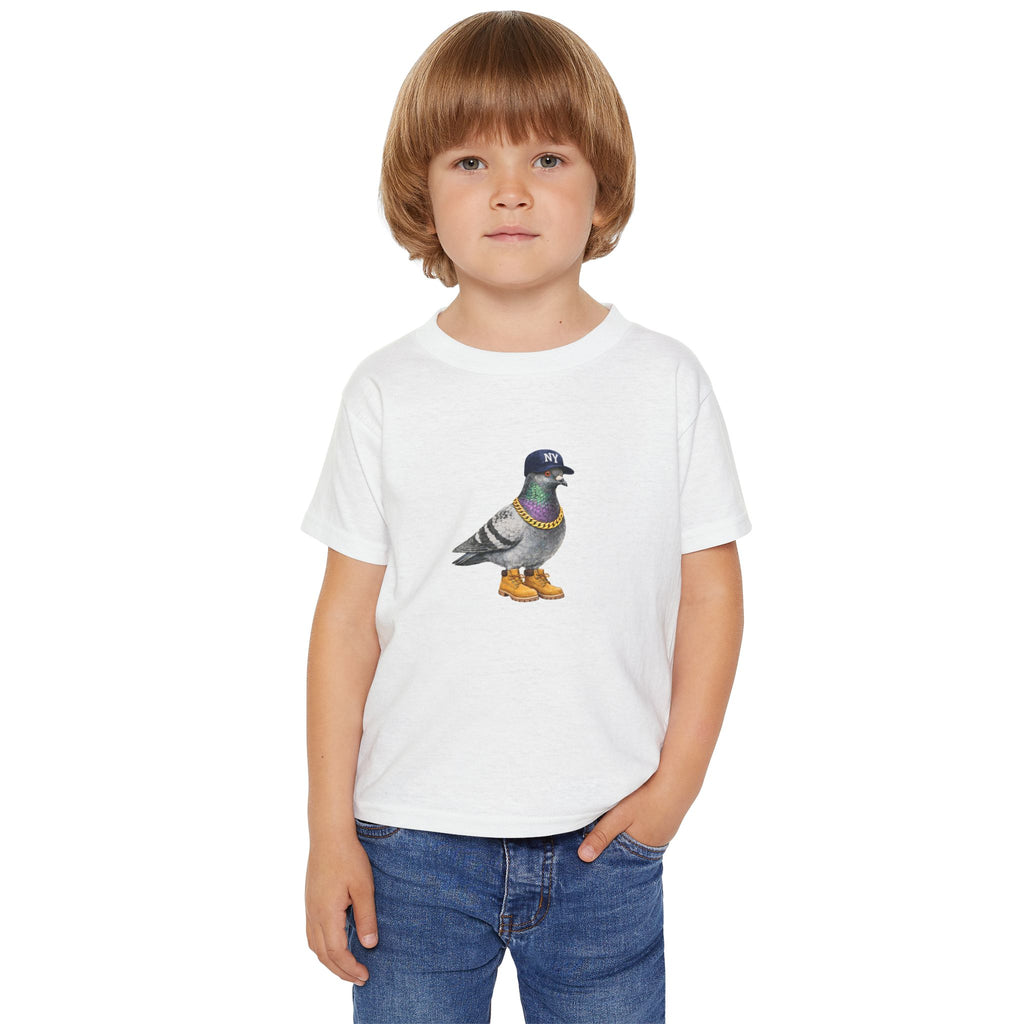 Bronx NYC Pigeon NYC Kids Toddler T-Shirt — Baseball Fan Bird Lover Graphic Childrens Tee