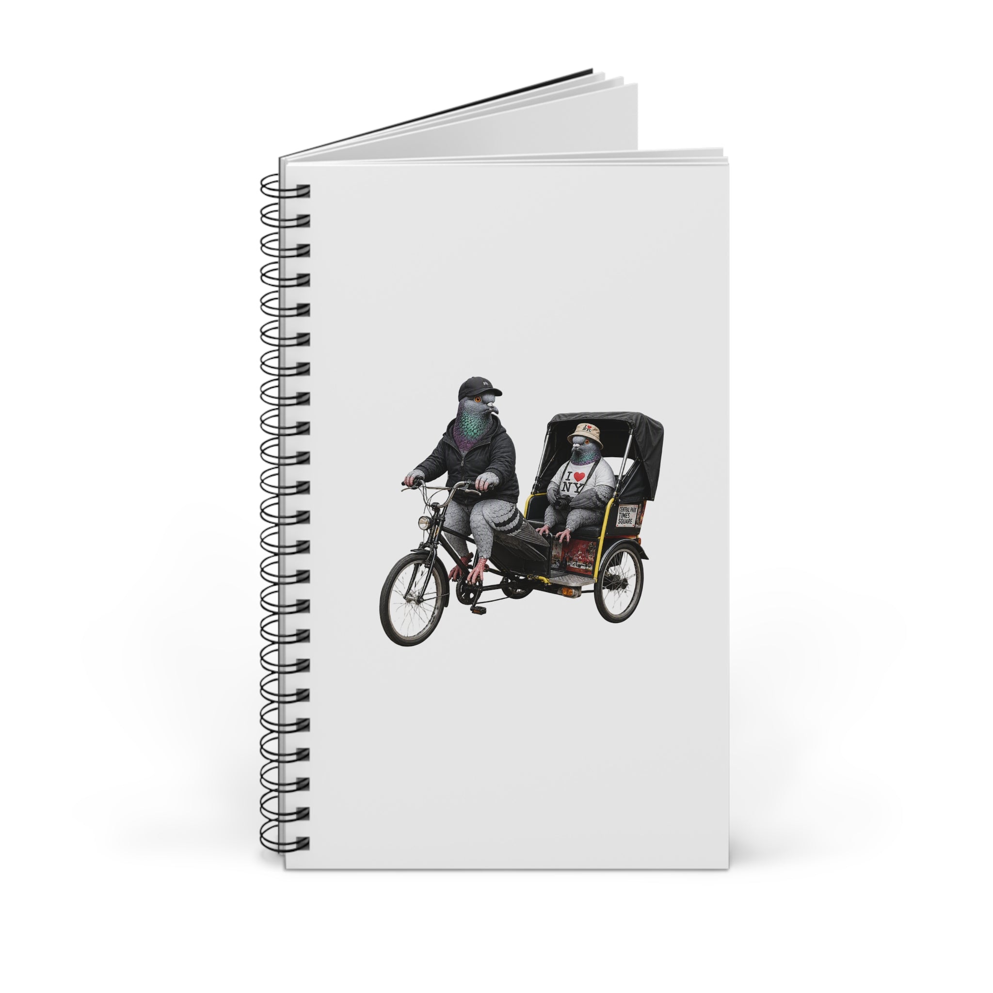Customizable Times Square NYC Pigeon Spiral Journal | Bird Lovers Notebook
