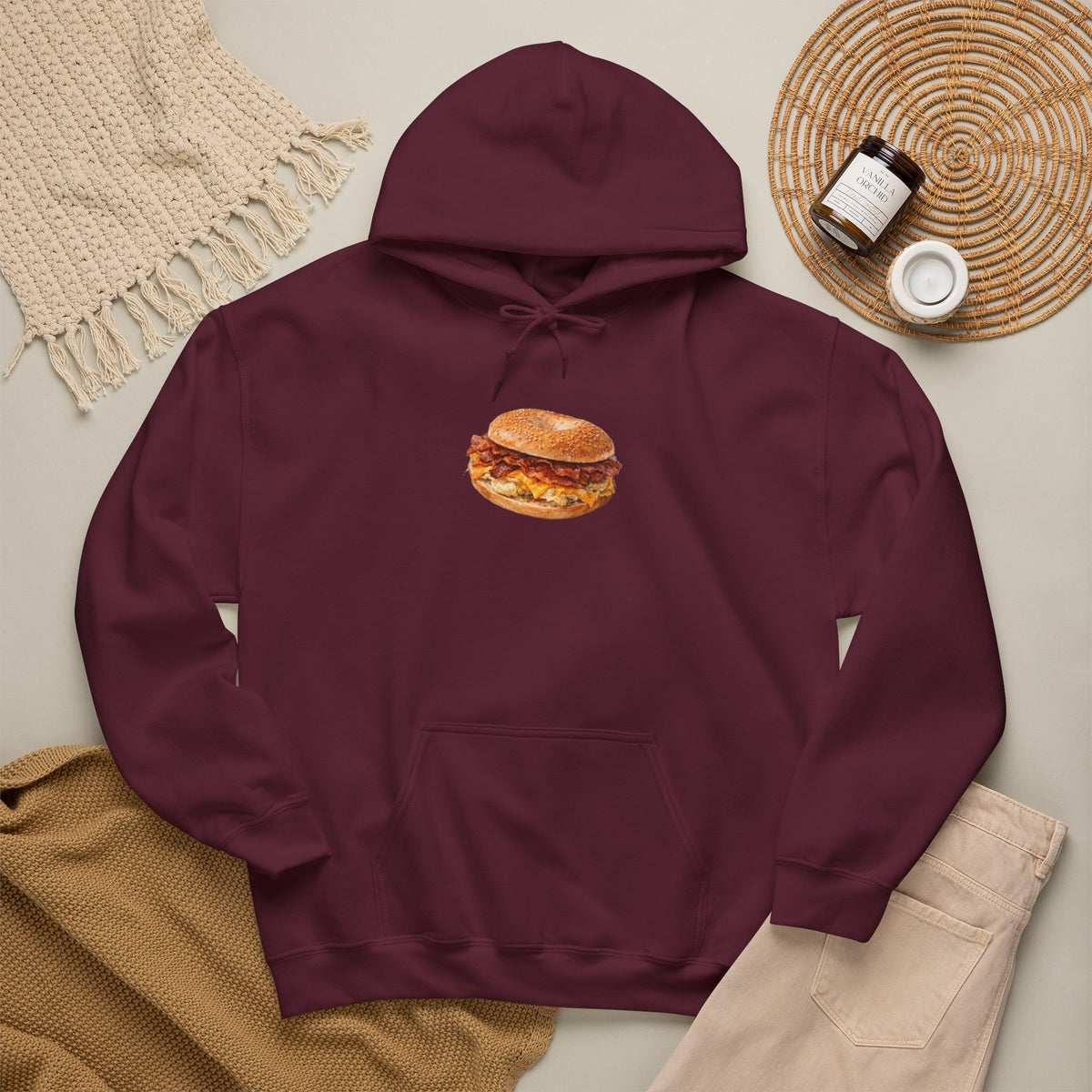 NYC Bacon Egg and Cheese Hoodie — New York Bodega Sandwich Hooded Sweatshirt