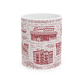 Lower East Side Red Toile de Jouy Mug | NYC Chinoiserie Ceramic Mug