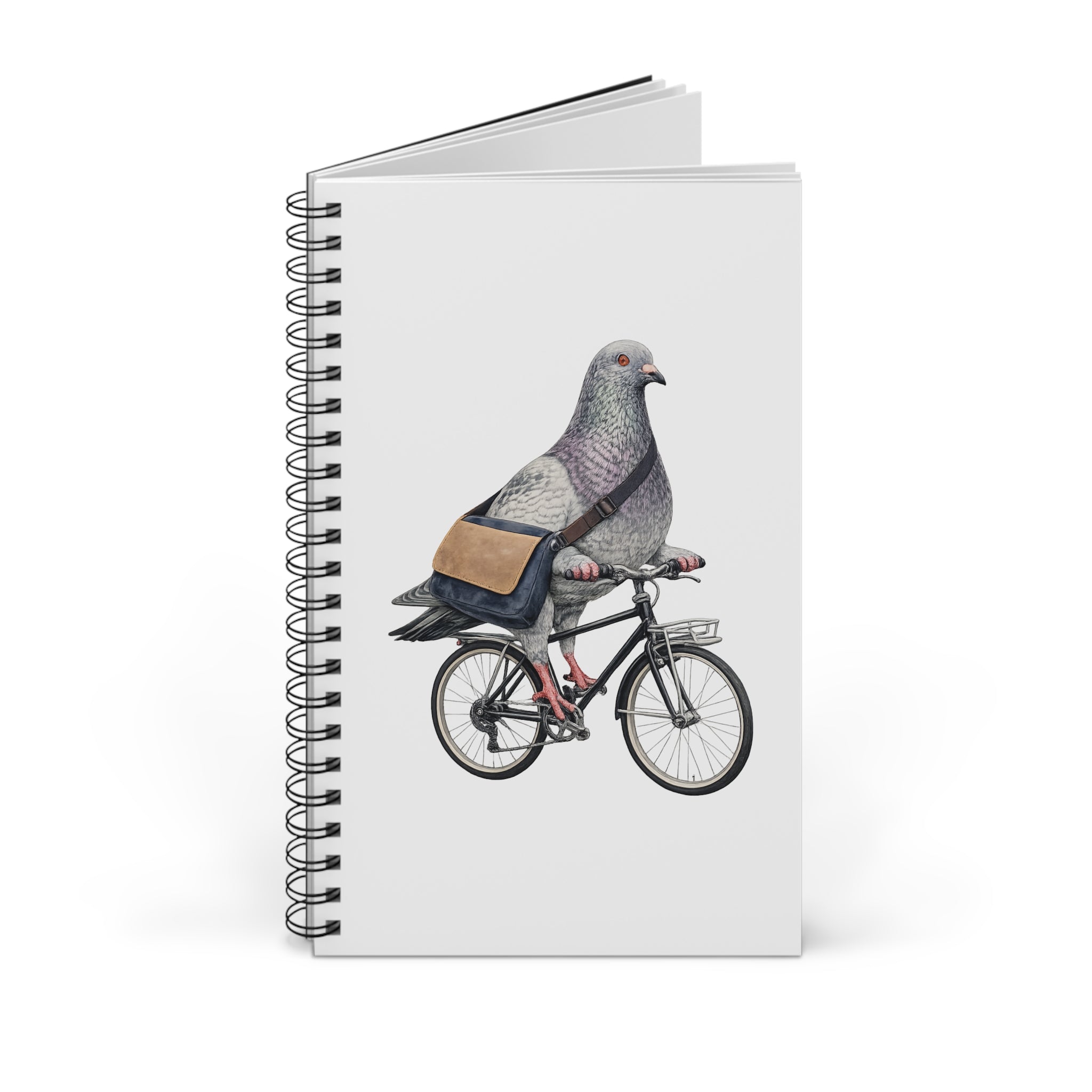 Customizable Midtown NYC Pigeon Spiral Journal | Bike Messenger Bird Lovers Notebook