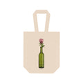 Customizable Double Wine Gift Tote Bag — Two Wine Bottle Carrier Tote for Dinner Party Gifts