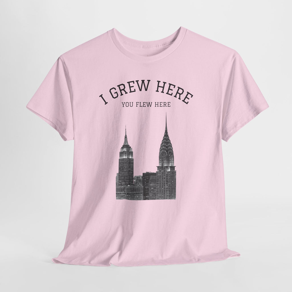 New York City Skyline Tee | I Grew Here You Flew Here Empire State & Chrysler Buildings Manhattan Tee