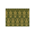 Chrysler Building Art Deco Ceramic Kitchen Backsplash Tile  – NYC Green & Gold Geometric 6" x 8" Shower Tile