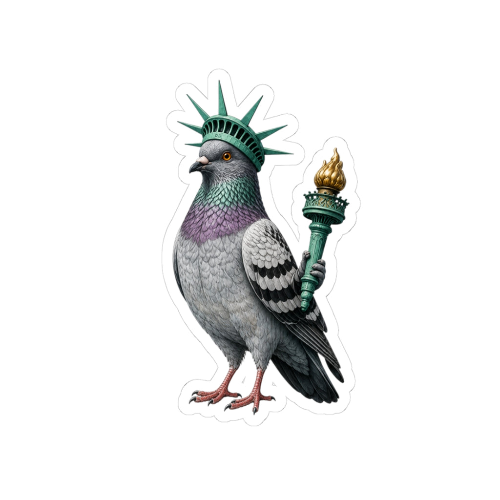 Liberty Island NYC Pigeon 3" x 3" Sticker