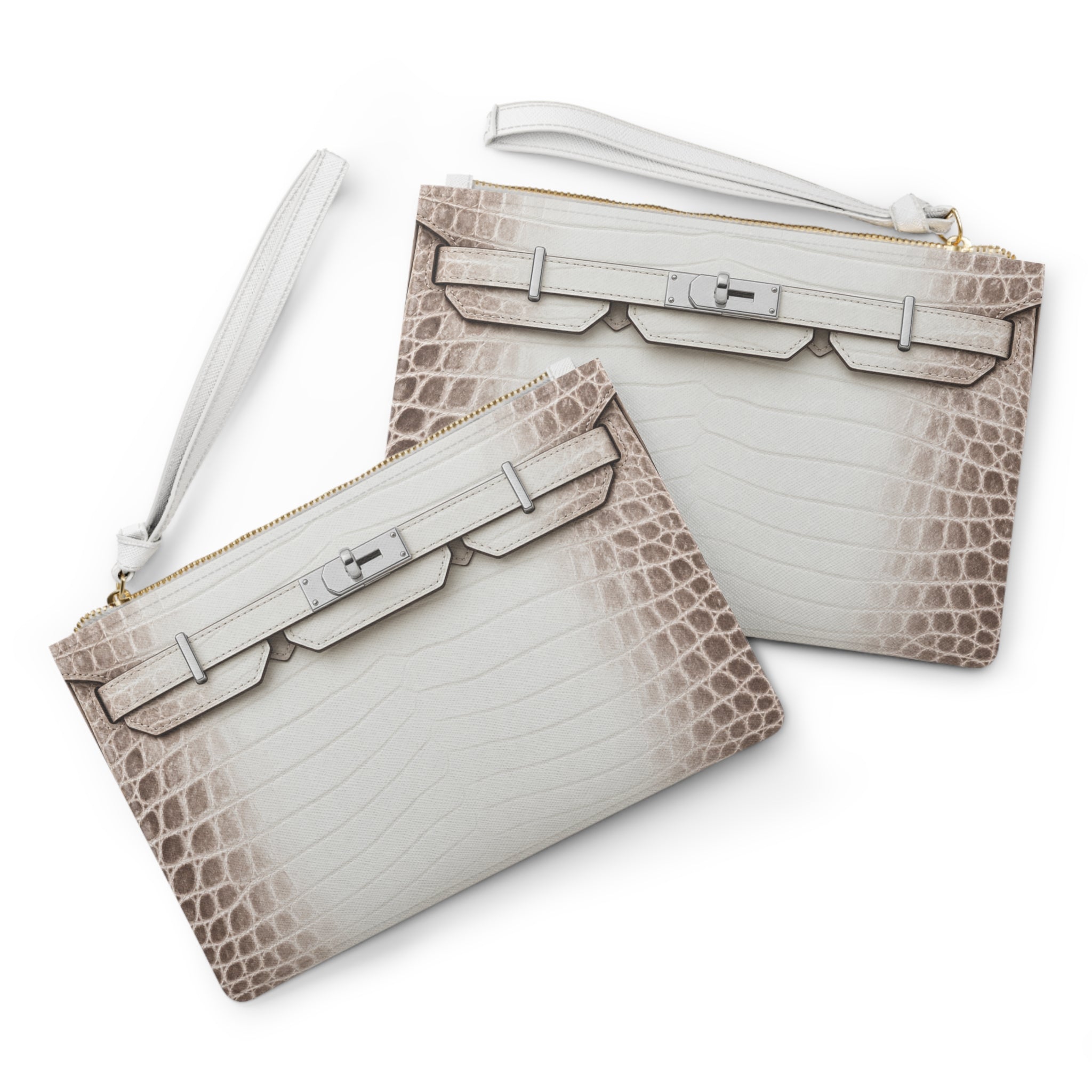 Canal Street White Clutch Bag — Elegant Wristlet Purse for Evening & Gifts