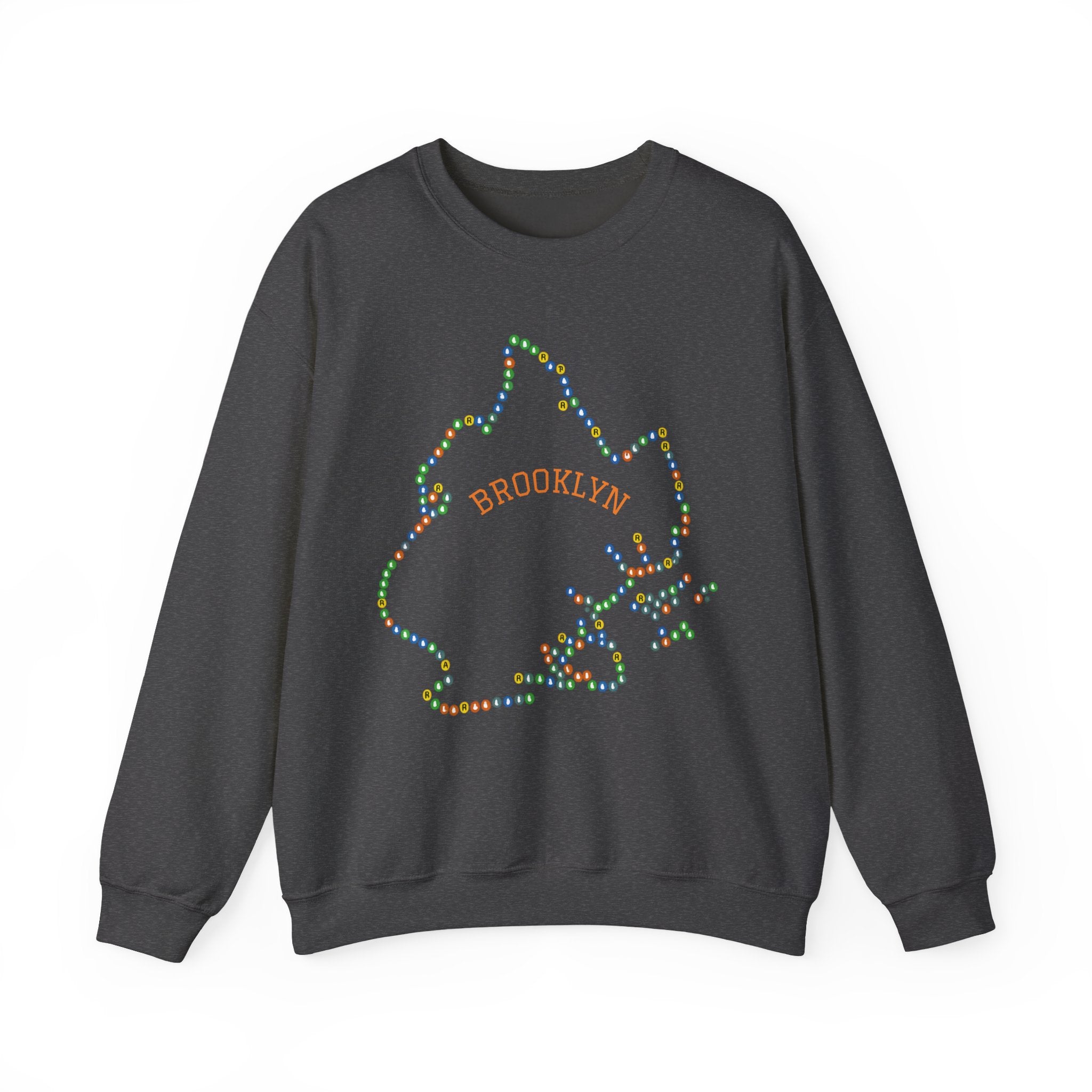 Brooklyn Map Subway Signs Sweatshirt | NYC Crewneck Sweater