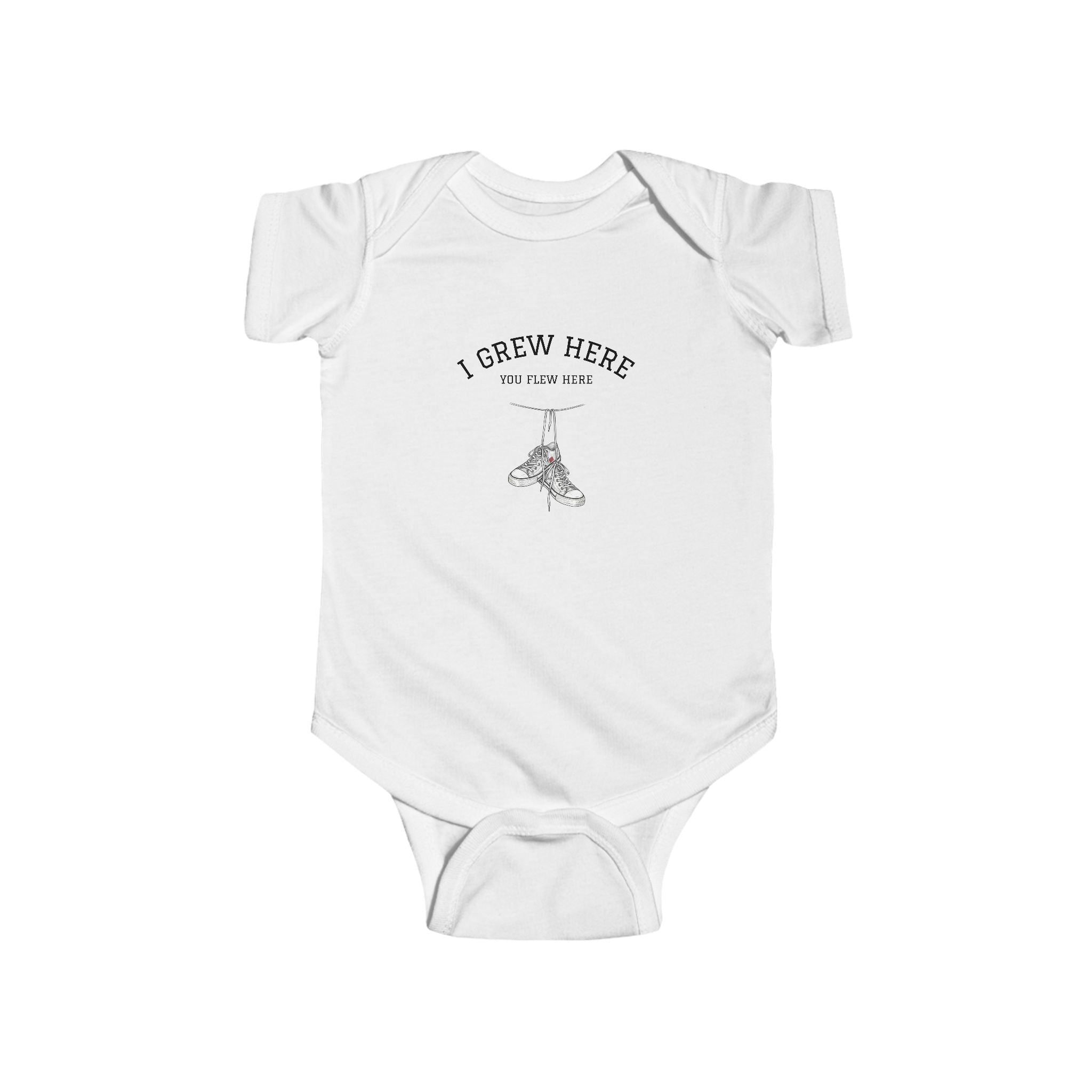 Sneakers Shoefiti Infant Bodysuit | I Grew Here You Flew Here Onesie