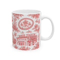 Bronx Red Toile de Jouy Mug | NYC Chinoiserie Ceramic Coffee Cup
