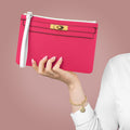 Canal Street Pink and Gold Clutch Bag — Elegant Wristlet Purse for Evening & Gifts