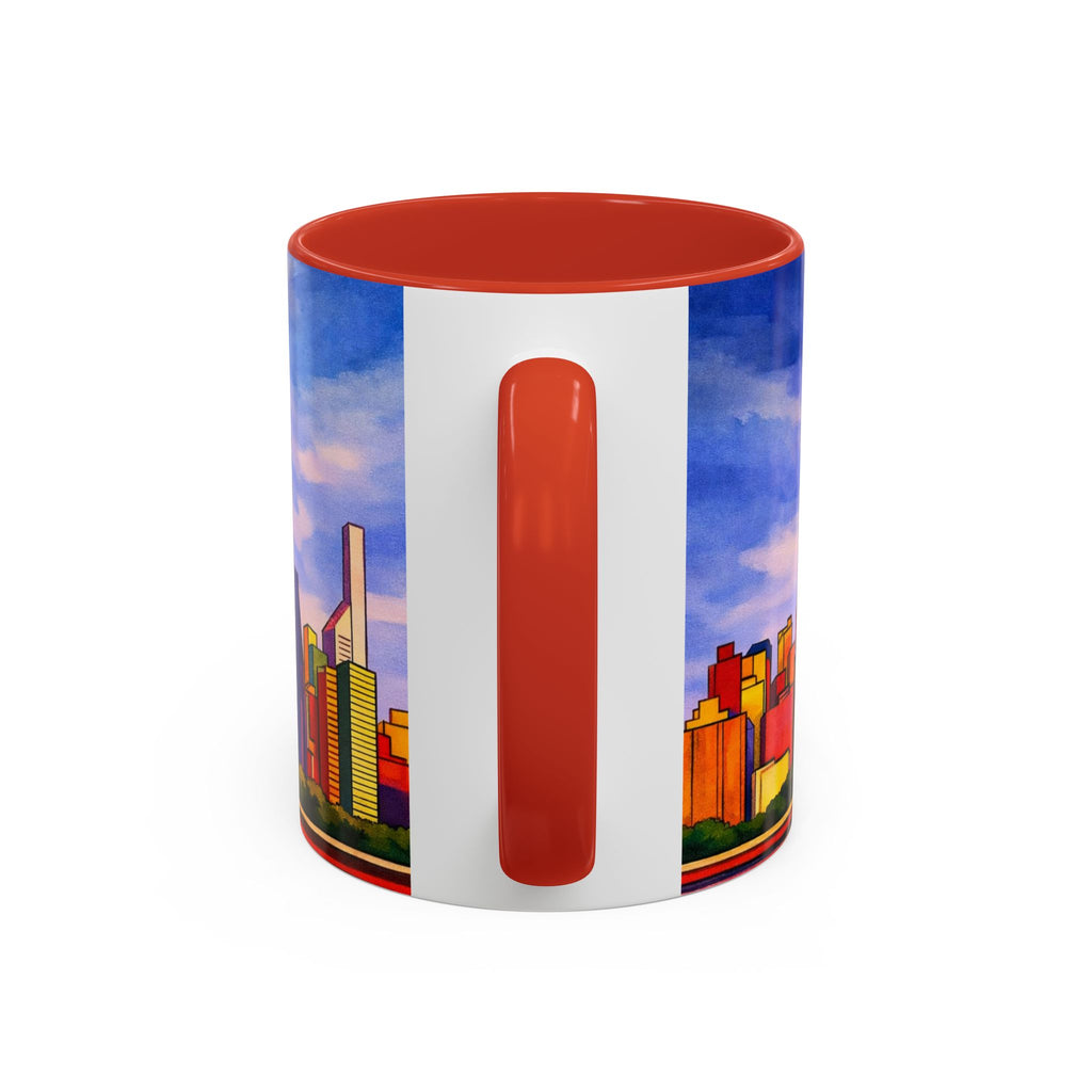 Over The Town  Marc Chagall-inspired Fan Art Manhattan Skyline NYC Accent Coffee Mug