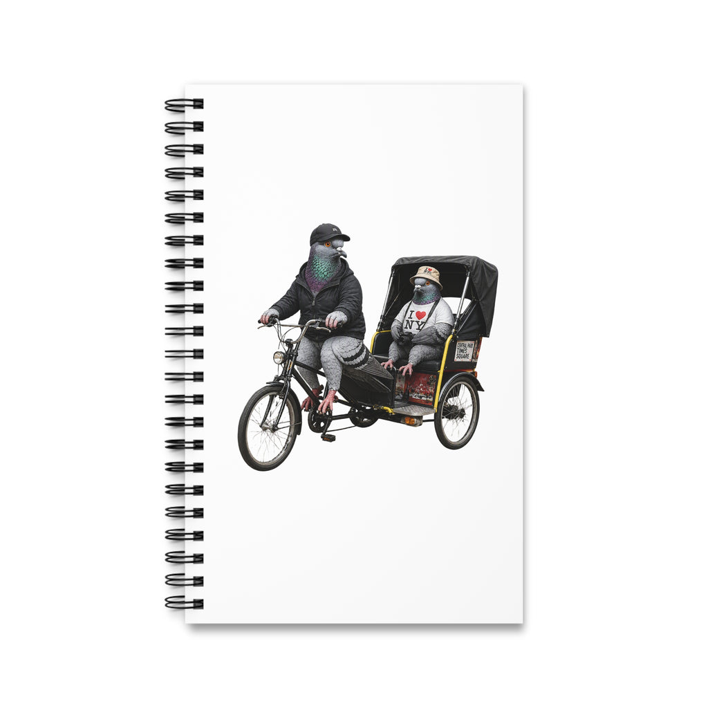Customizable Times Square NYC Pigeon Spiral Journal | Bird Lovers Notebook