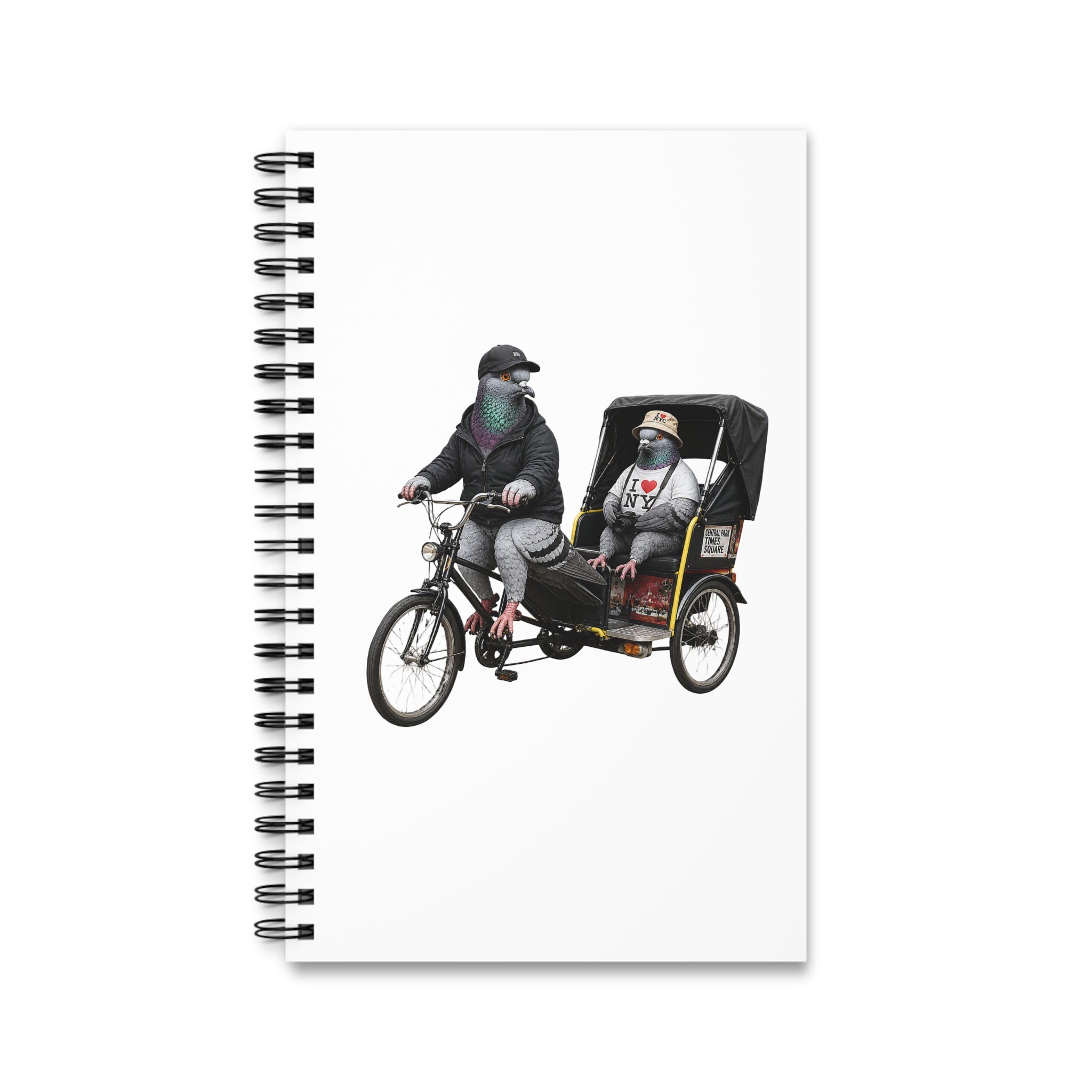 Customizable Times Square NYC Pigeon Spiral Journal | Bird Lovers Notebook