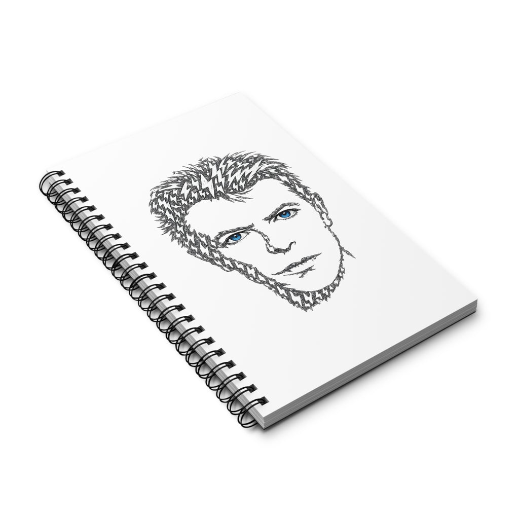 Customizable Lightning Bolt David Bowie Spiral Journal | NYC Music Notebook