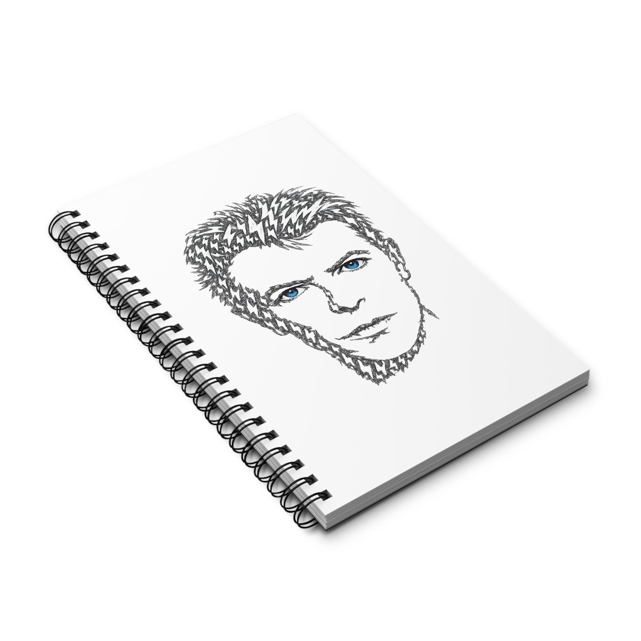 Customizable Lightning Bolt David Bowie Spiral Journal | NYC Music Notebook