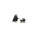 Imán de nevera Park Slope NYC Pigeon Magnet | Mommy with Pram Bird Lover