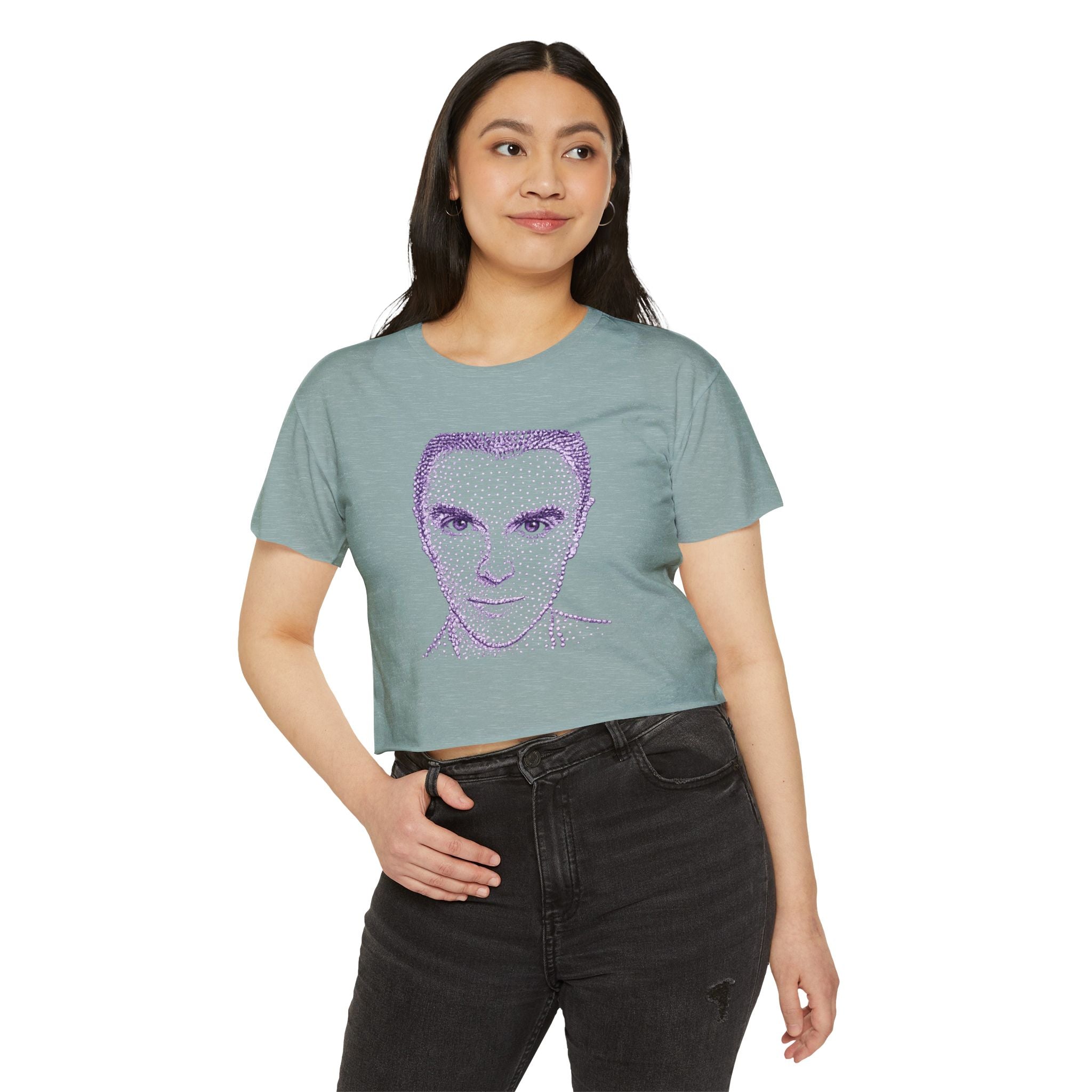 Alien David Byrne Crop Top T-shirt   Music Tee