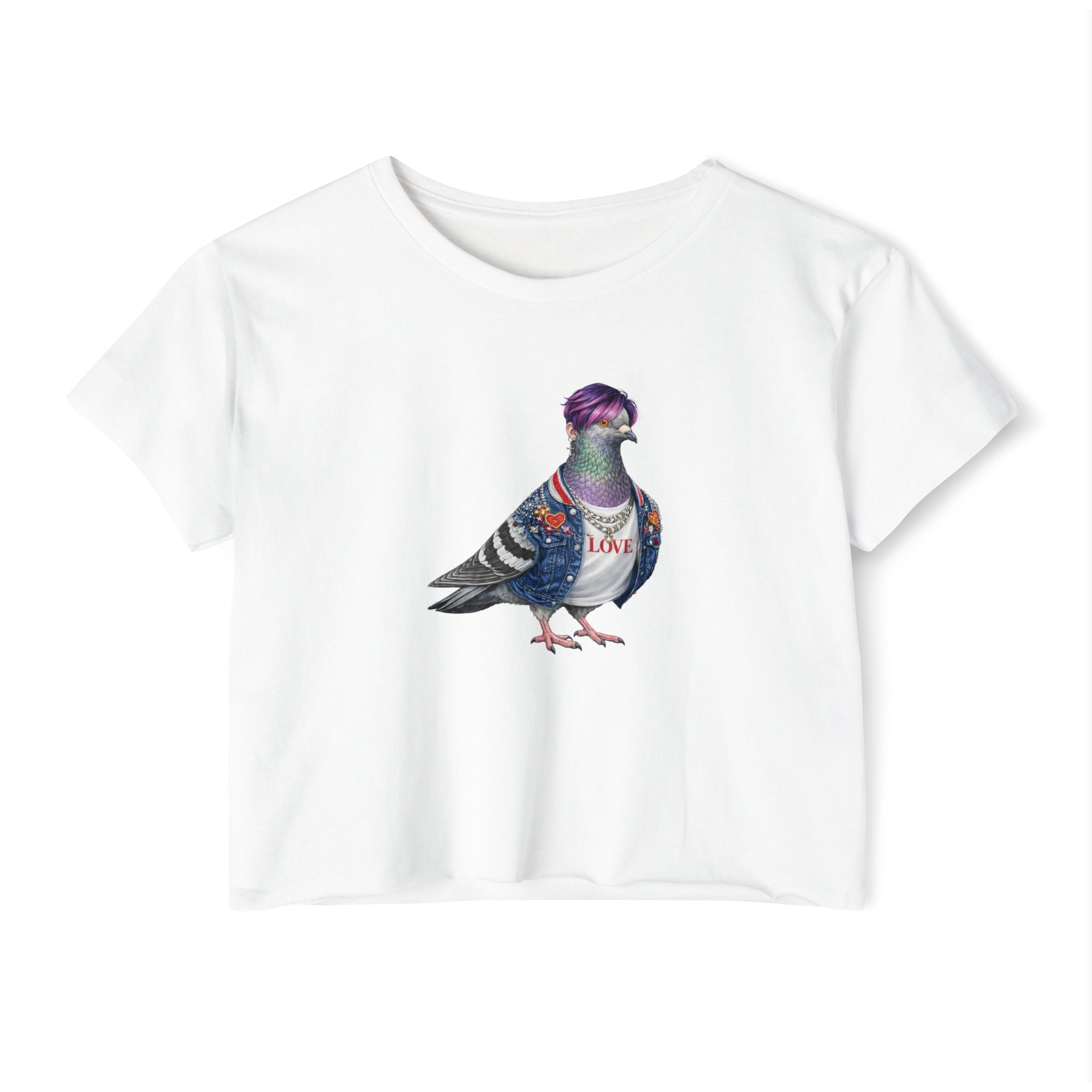 Customizable Koreatown NYC Pigeon Crop Top