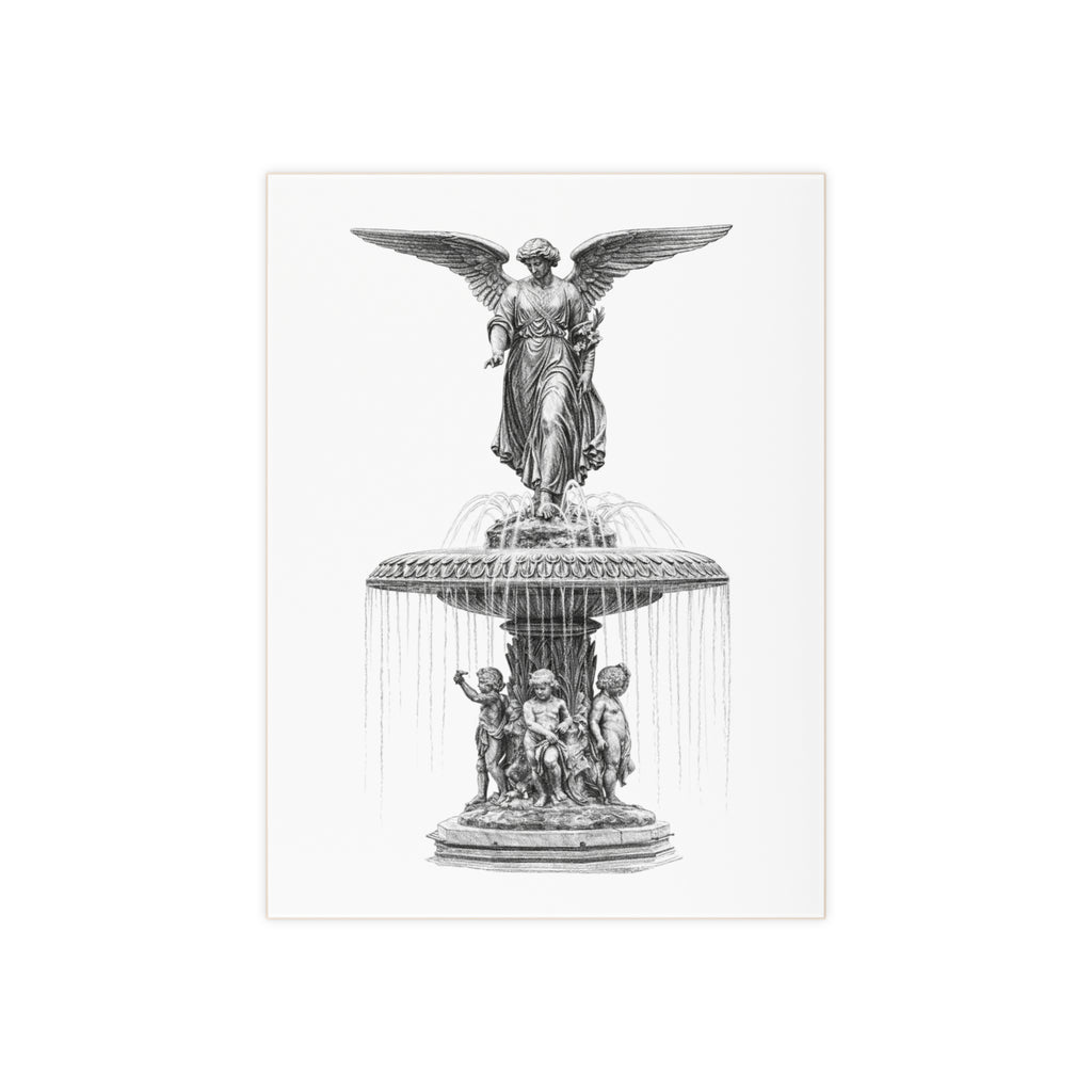 Carrelage de douche en céramique Central Park Bethesda Fountain — Carrelage de cuisine de New York avec fontaine