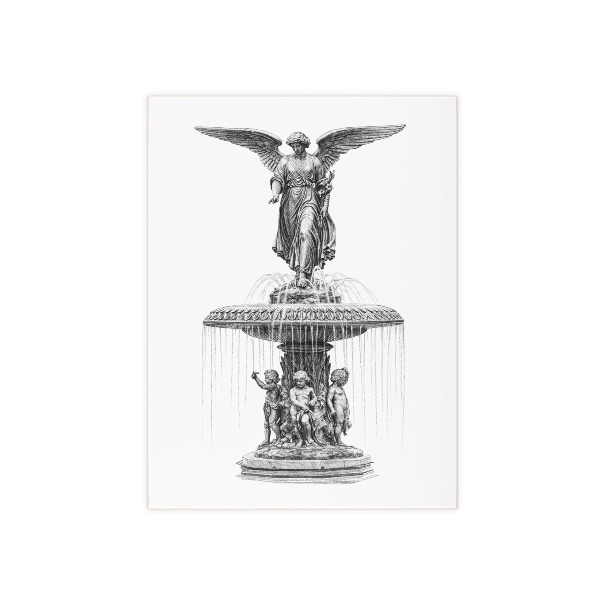 Carrelage de douche en céramique Central Park Bethesda Fountain — Carrelage de cuisine de New York avec fontaine