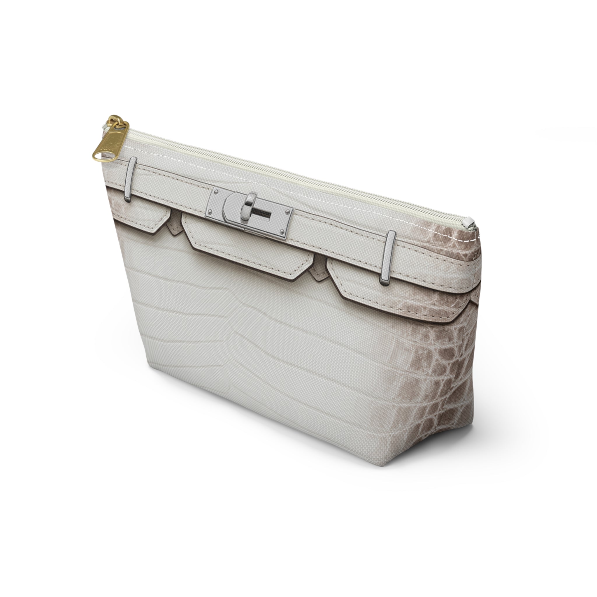Canal Street White Makeup Bag —  T-Bottom Travel Bag
