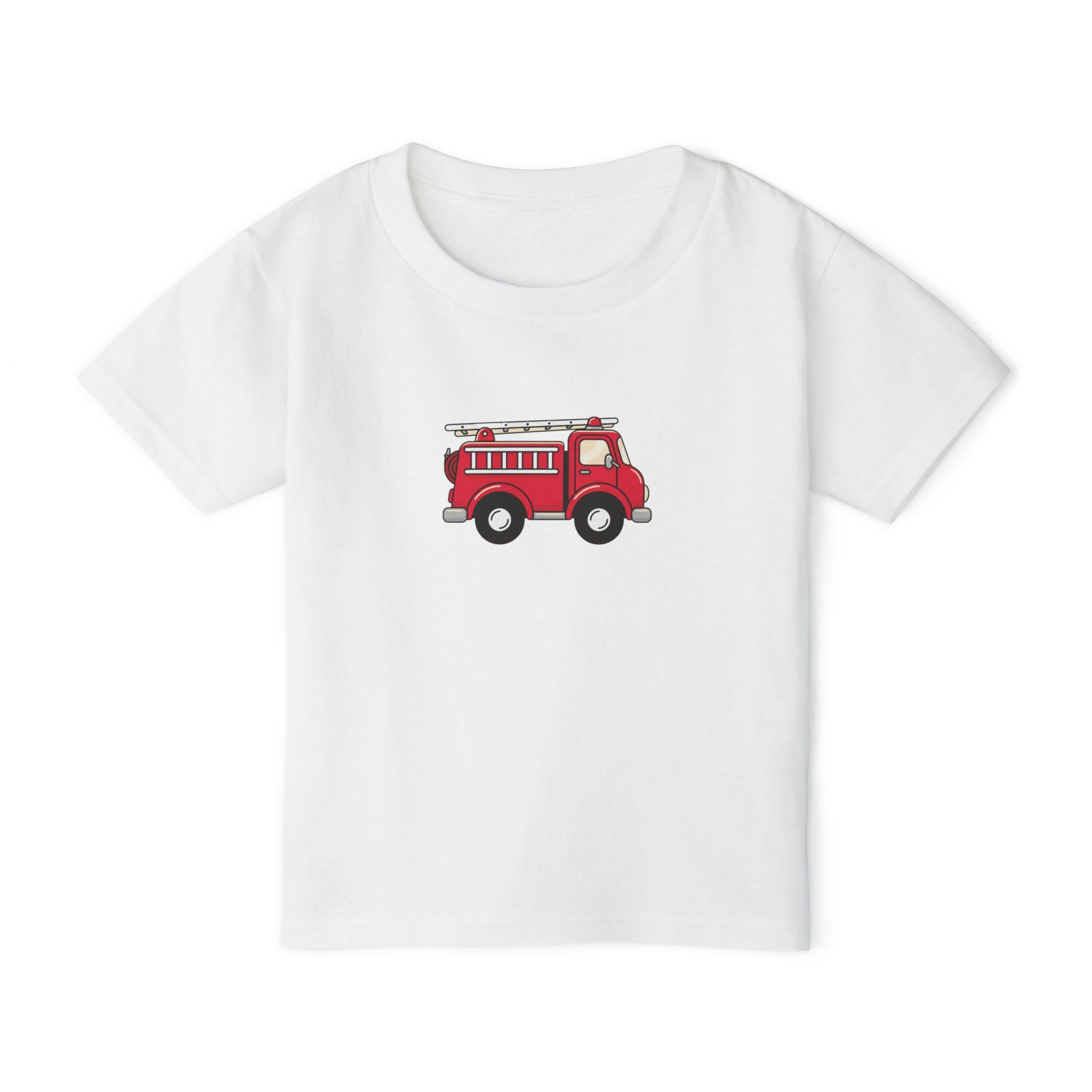 Fire Truck NYC Kids Toddler T-Shirt — New York Red Fire Engine Cartoon Graphic Childrens Tee